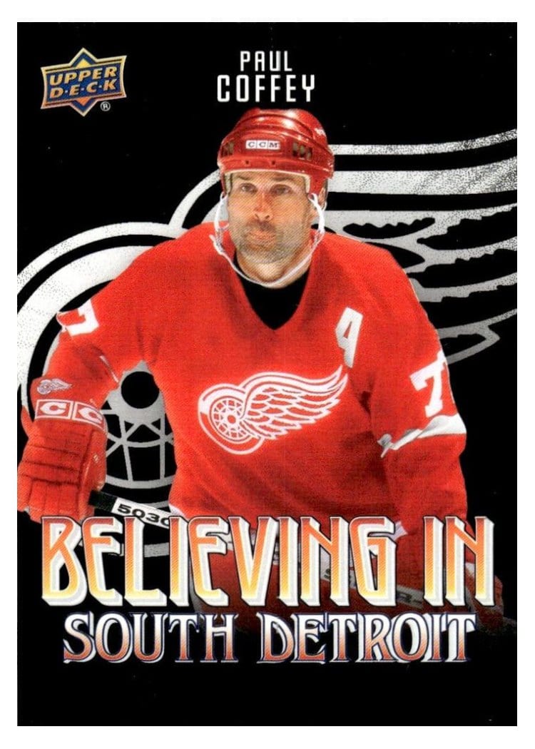 2025-26 Upper Deck Detroit Red Wings Centennial Believing in South Detroit Paul Coffey #BSD-12 card