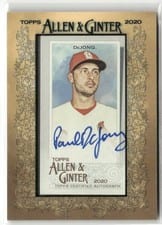 2020 Topps Allen & Ginter Mini Autographs Paul DeJong #MA-PD card