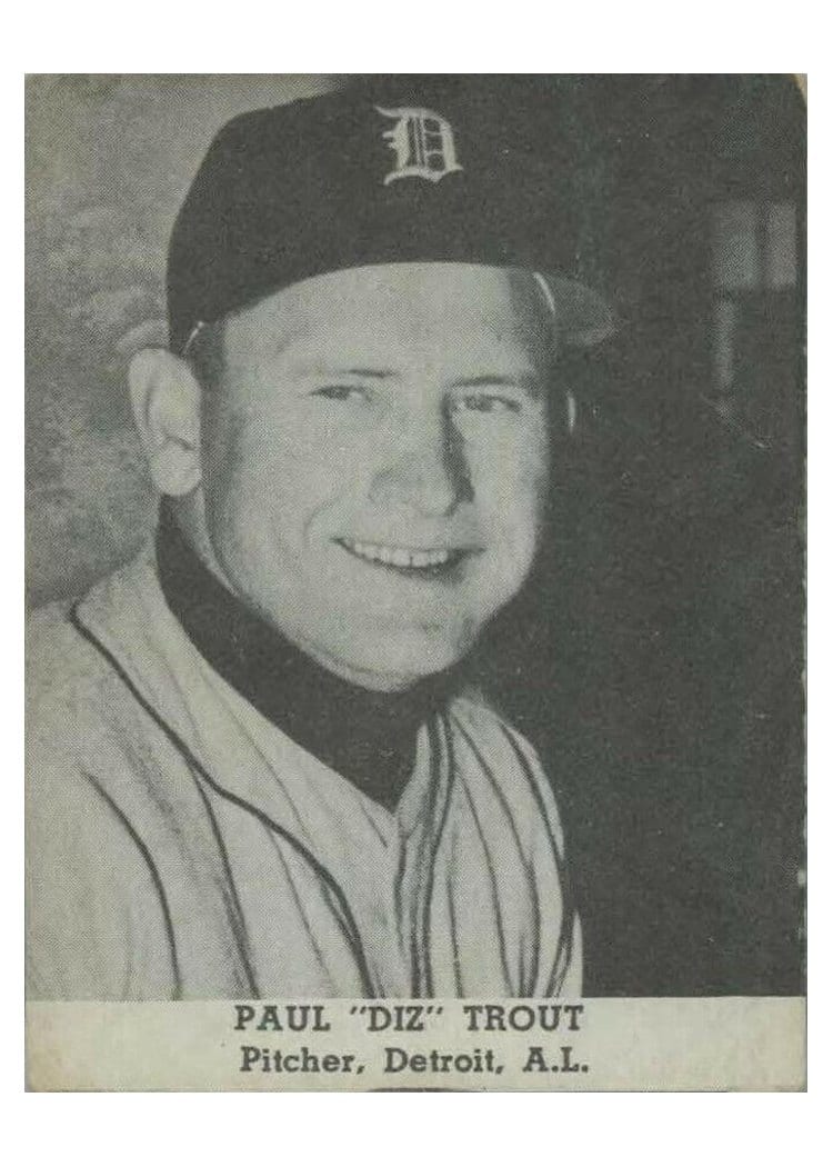 1947 Tip Top Bread Paul 'Diz' Trout card