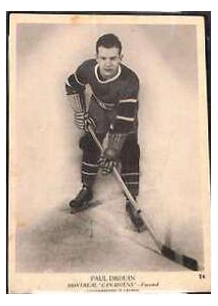 1939 O-Pee-Chee V301-1 Paul Drouin #24 card