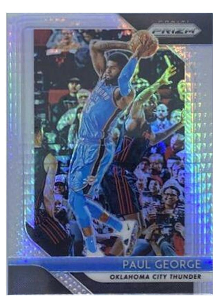 2018-19 Panini Prizm Base Set Paul George Hyper Prizm #49 card