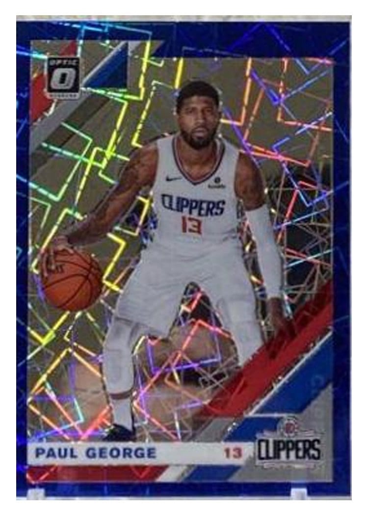 2019-20 Donruss Optic Base Set Paul George Blue #20 card