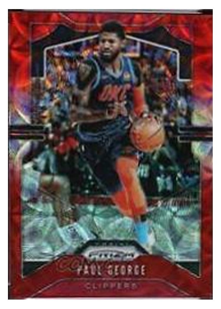 2019-20 Panini Prizm Base Set Paul George Red Choice Prizm #185 card