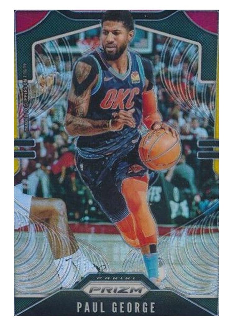 2019-20 Panini Prizm Base Set Paul George Black Gold Prizm #185 card