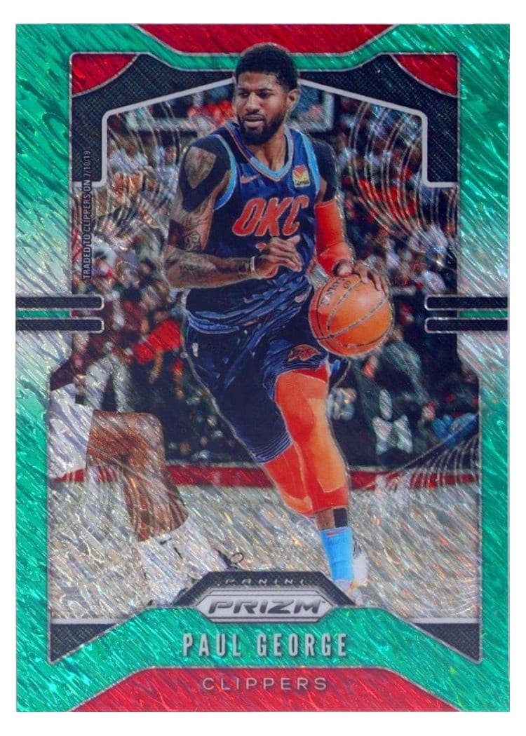 2019-20 Panini Prizm Base Set Paul George #185 card