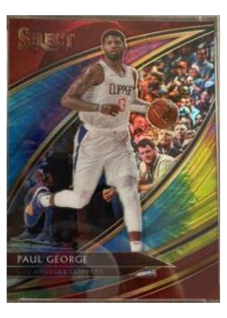 2019-20 Panini Select Base Set Paul George Tie Dye Prizm #205 card