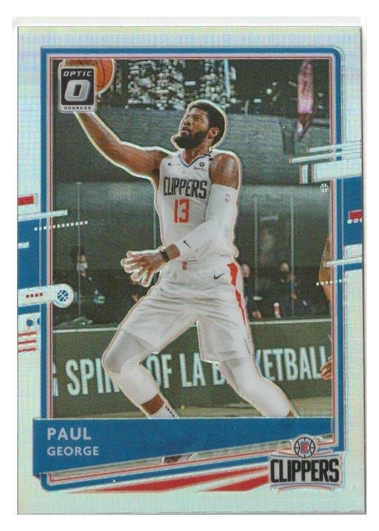 2020-21 Donruss Optic Base Set Paul George Holo #3 card