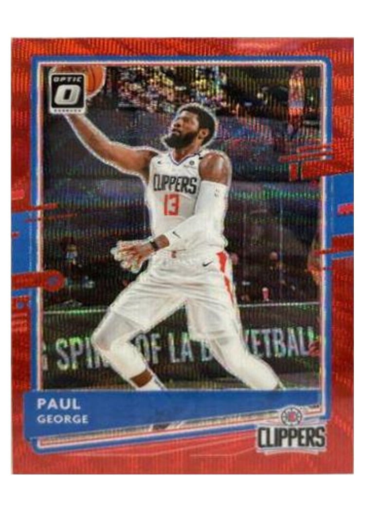 2020-21 Donruss Optic Base Set Paul George Choice Red Green #3 card