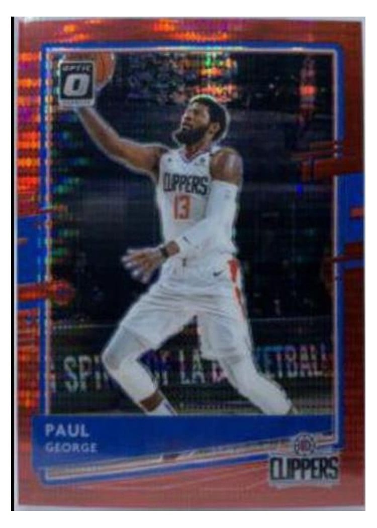 2020-21 Donruss Optic Base Set Paul George Red Pulsar #3 card