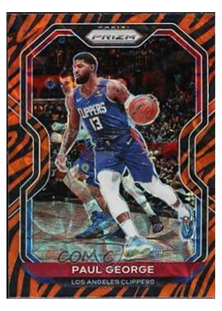 2020-21 Panini Prizm Base Set Paul George #14 card