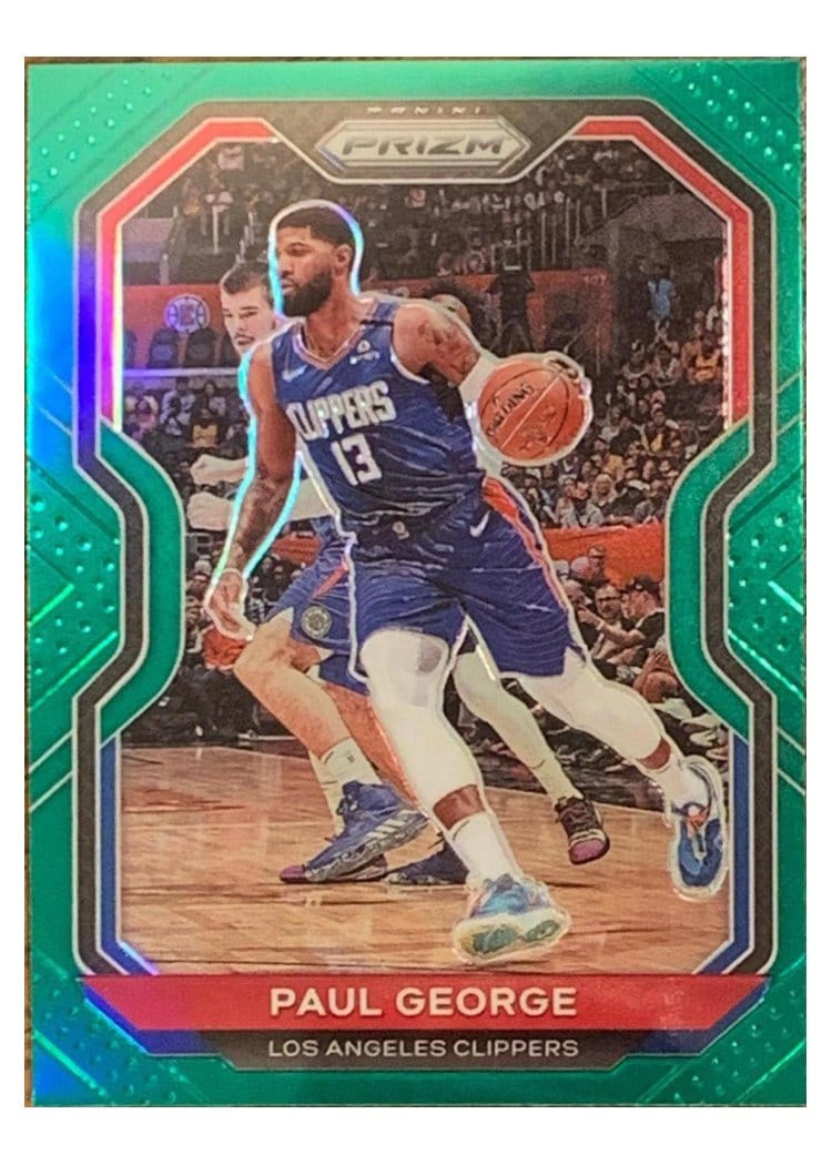 2020-21 Panini Prizm Base Set Paul George #14 card