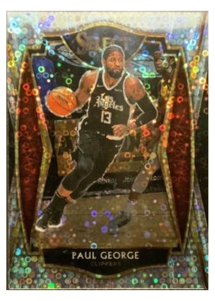 2020-21 Panini Select Base Set Paul George Disco Prizm #156 card