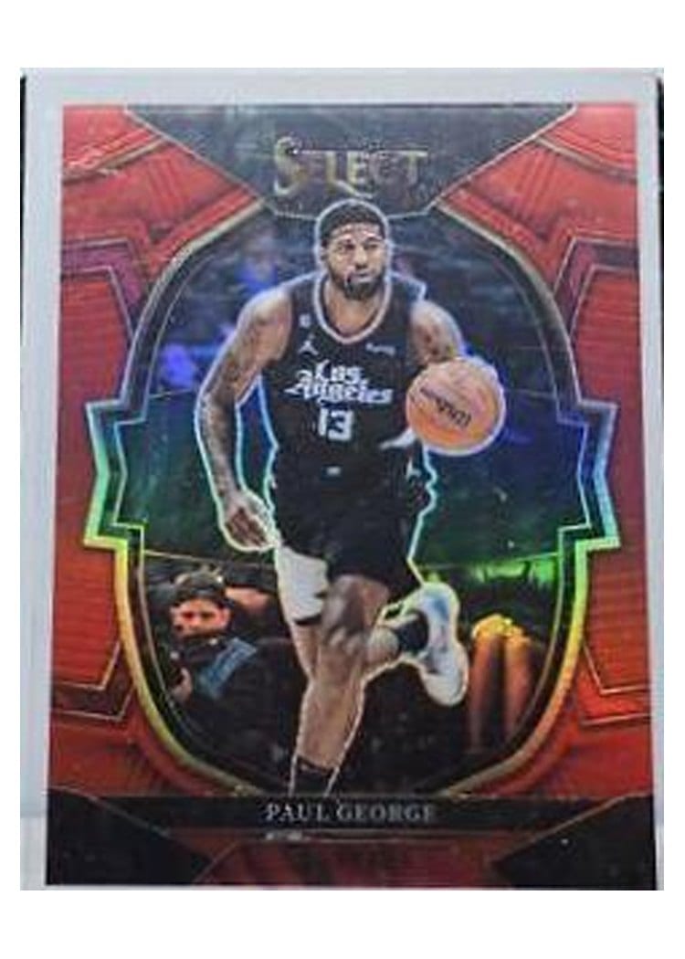 2022-23 Panini Select Base Set Paul George Red Prizm #16 card