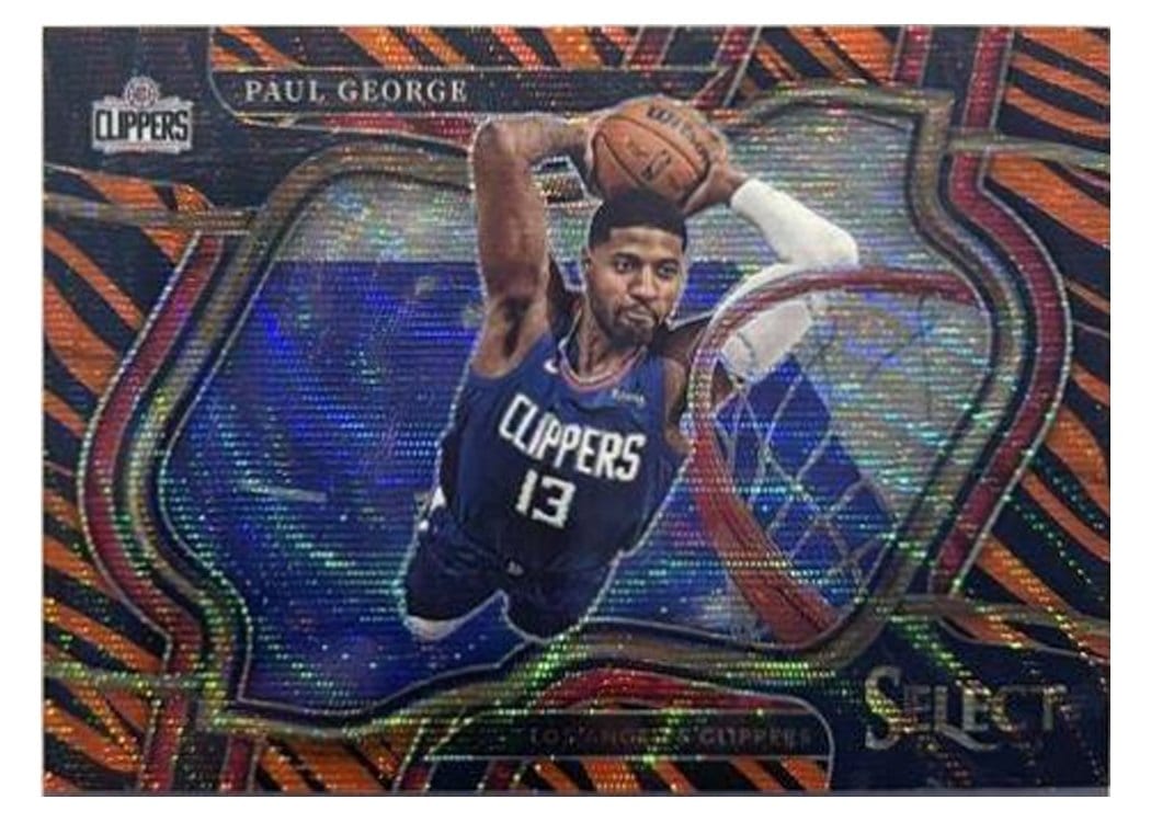 2022-23 Panini Select Base Set Paul George Tiger Prizm #216 card
