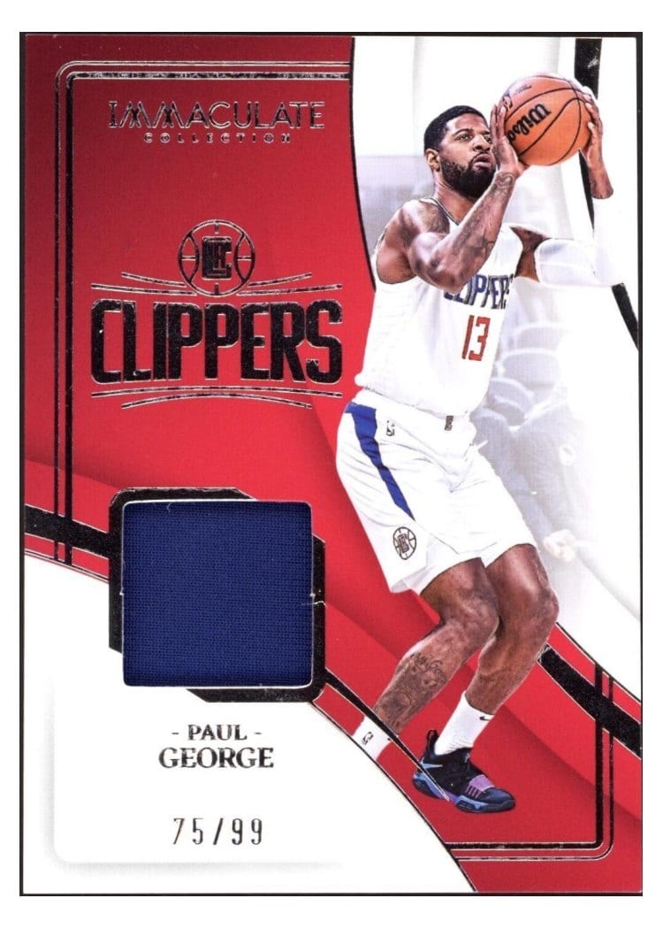 2023-24 Panini Immaculate Collection Materials Paul George #18 card
