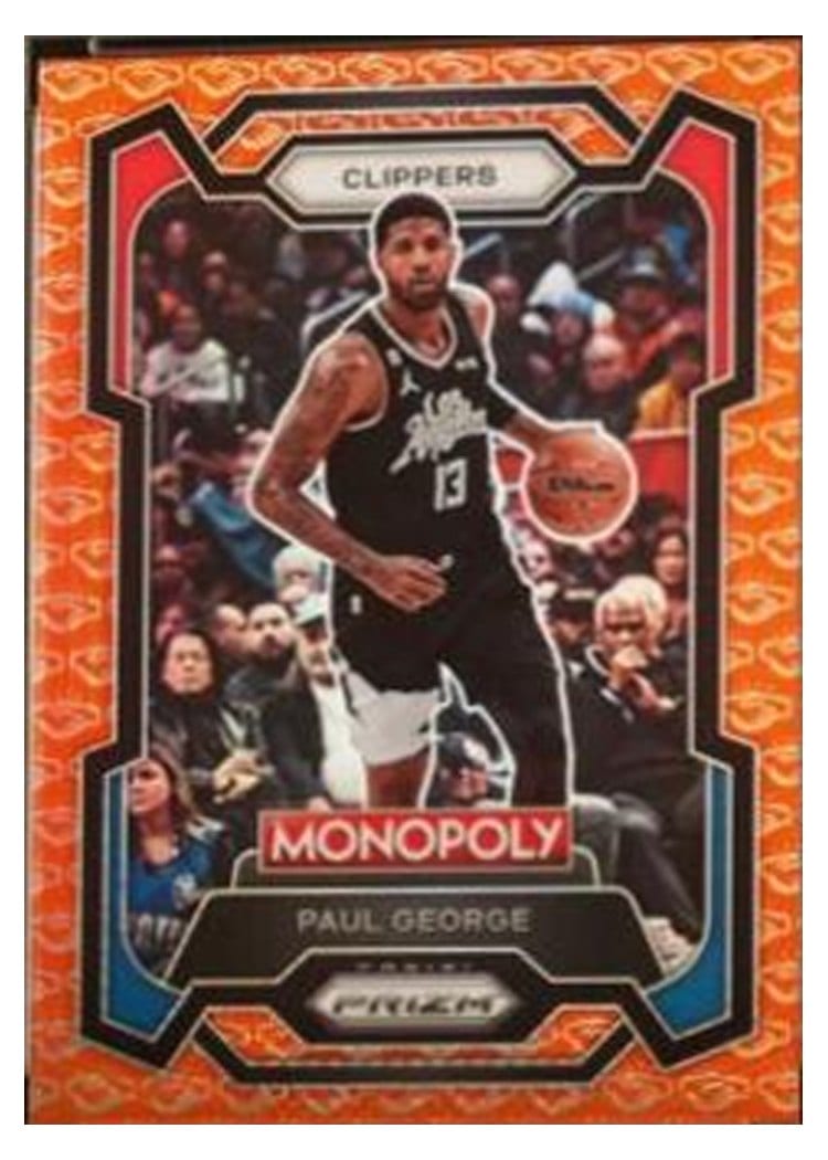 2023-24 Panini Prizm Monopoly Base Set Paul George Deal #39 card