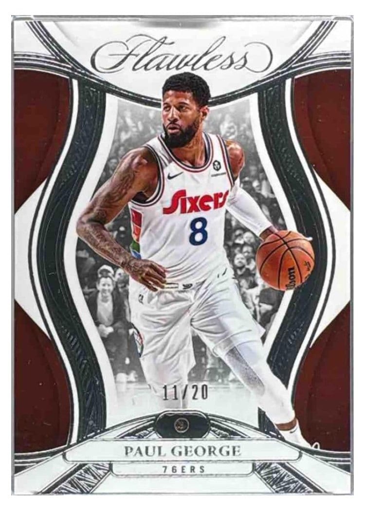2024-25 Panini Flawless Base Gems Paul George #45 card