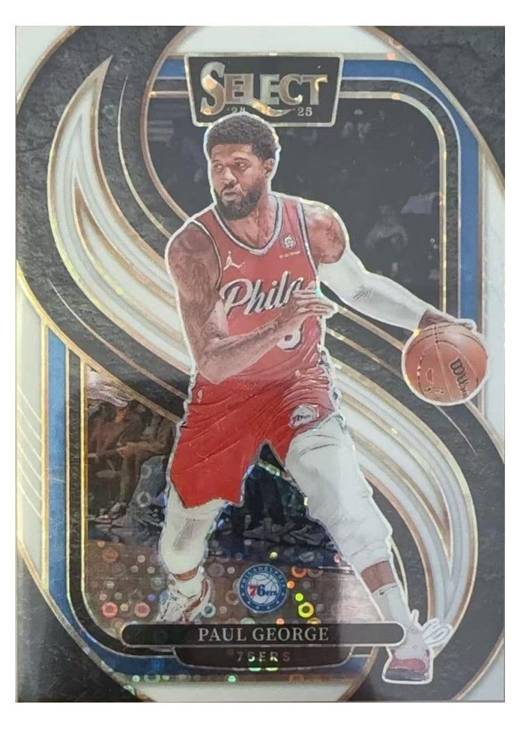 2024-25 Panini Select Base Set Paul George White Disco Prizm #159 card