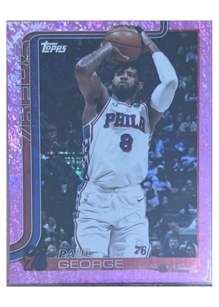2025-26 Topps Base Set Paul George Holo Pink Foil #23 card