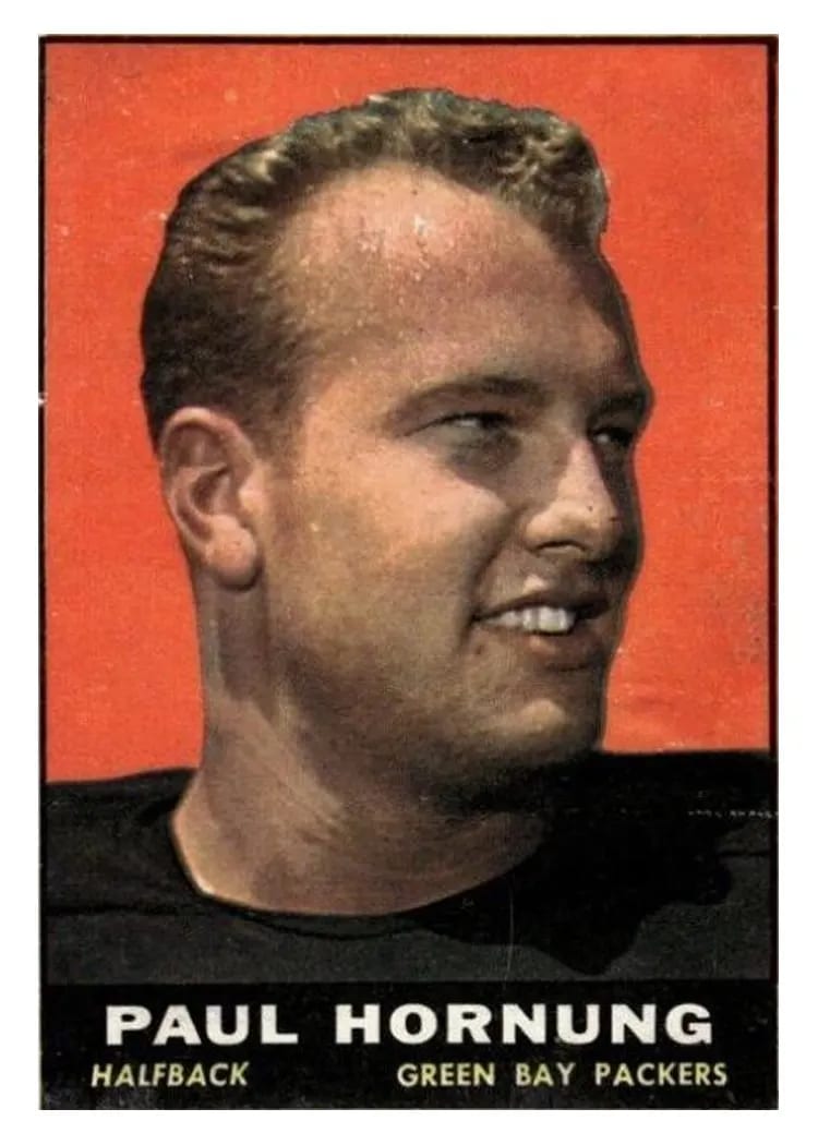 1961 Topps Paul Hornung #40 card