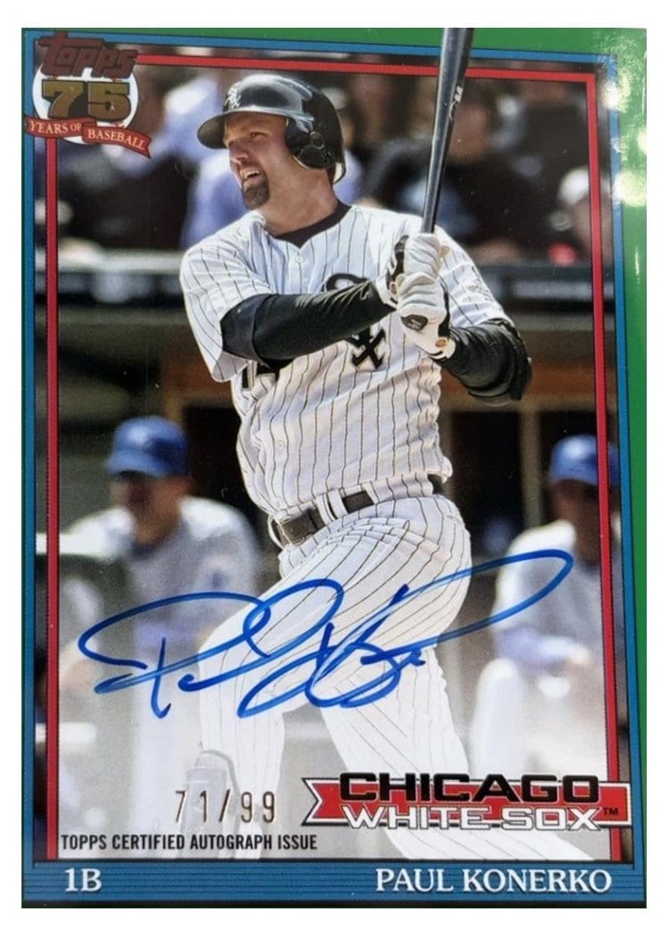 2026 Topps 1991 Topps Autographs Paul Konerko Green #91A-PK card