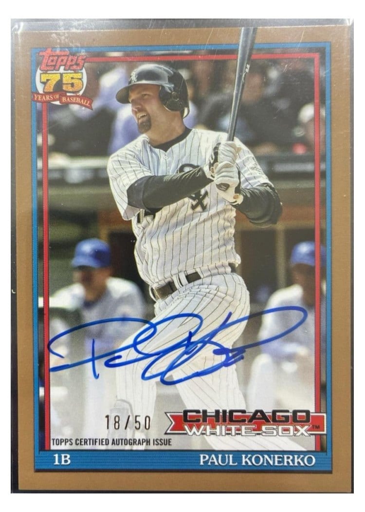 2026 Topps 1991 Topps Autographs Paul Konerko #91A-PK card