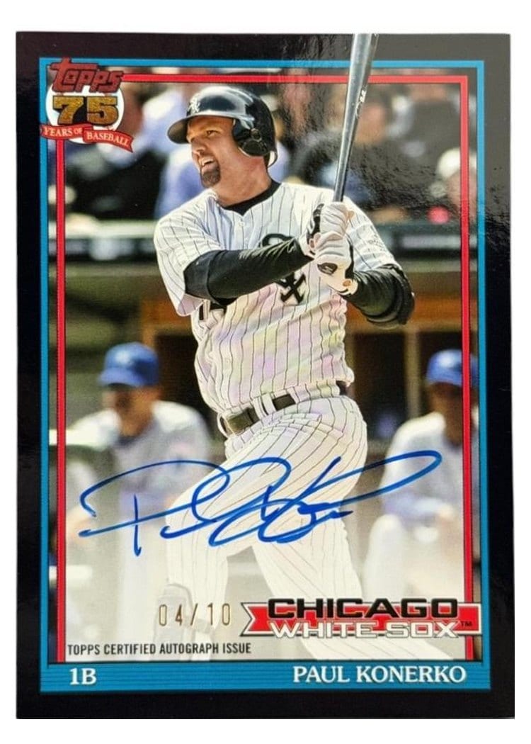 2026 Topps 1991 Topps Autographs Paul Konerko #91A-PK card