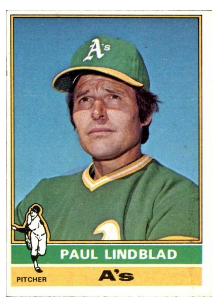 1976 Topps Paul Lindblad #9 card