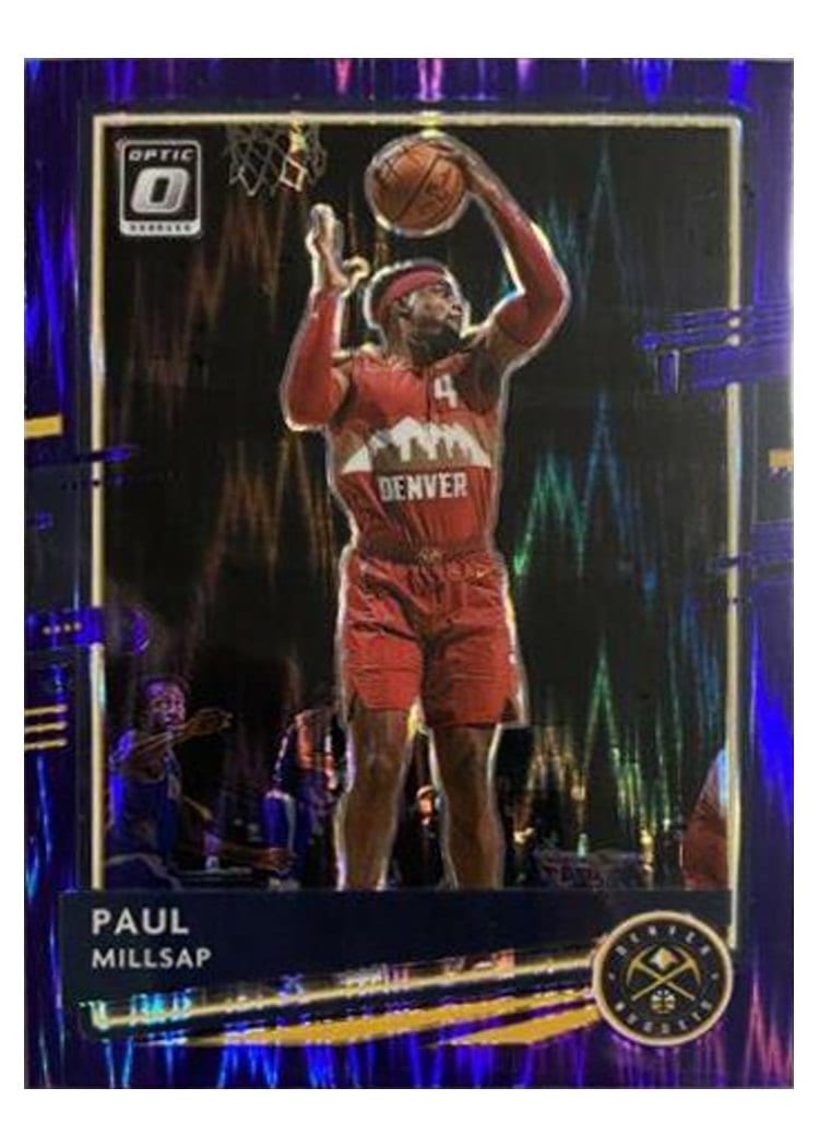 2020-21 Donruss Optic Base Set Paul Millsap Purple Shock #109 card