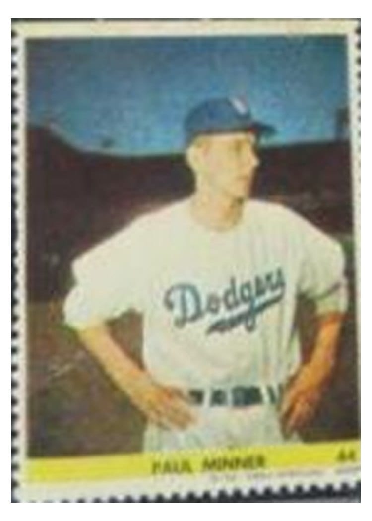 1949 Eureka Sportstamps Paul Minner #44 card