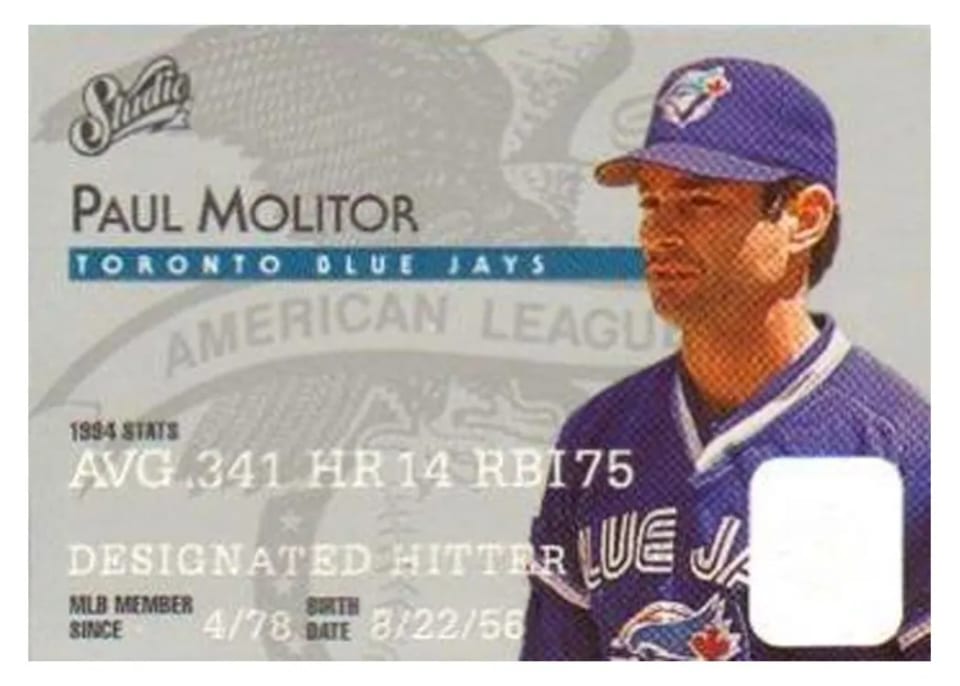 1995 Studio Paul Molitor #10 card