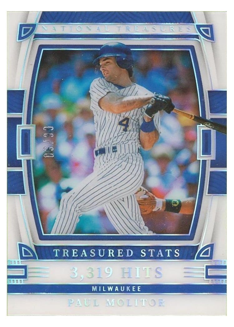 2023 Panini National Treasures Treasured Stats Paul Molitor #21 card