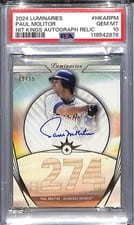 2024 Topps Luminaries Hit Kings Autograph Relics Paul Molitor #HKAR-PM card