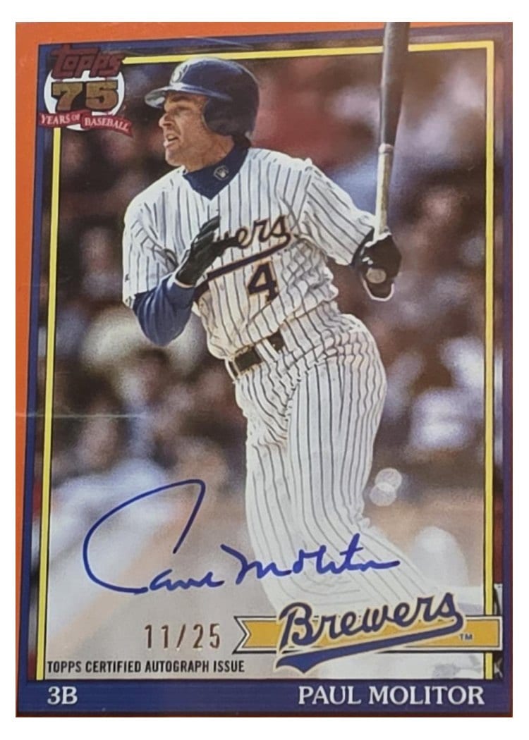 2026 Topps 1991 Topps Autographs Paul Molitor #91A-PM card