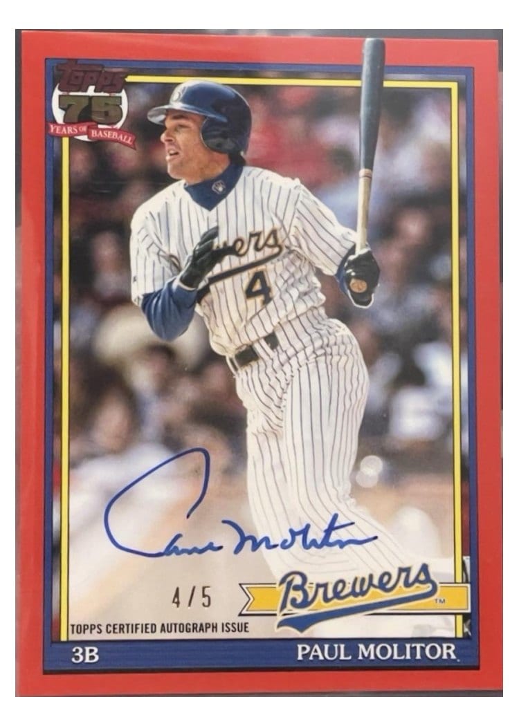 2026 Topps 1991 Topps Autographs Paul Molitor #91A-PM card