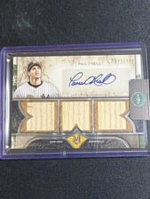 2025 Topps Museum Collection Single Player Signature Swatches Triple Relic Autographs Paul O'Neill #SPTRA-PO