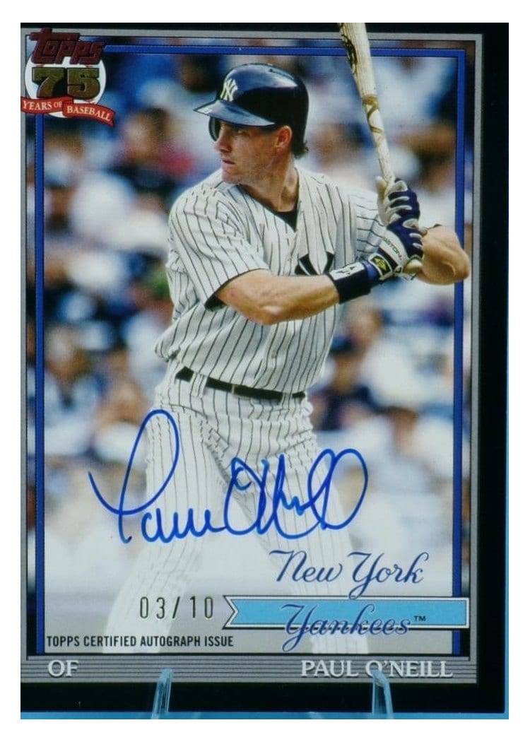 2026 Topps 1991 Topps Autographs Paul O'neill #91A-PO card