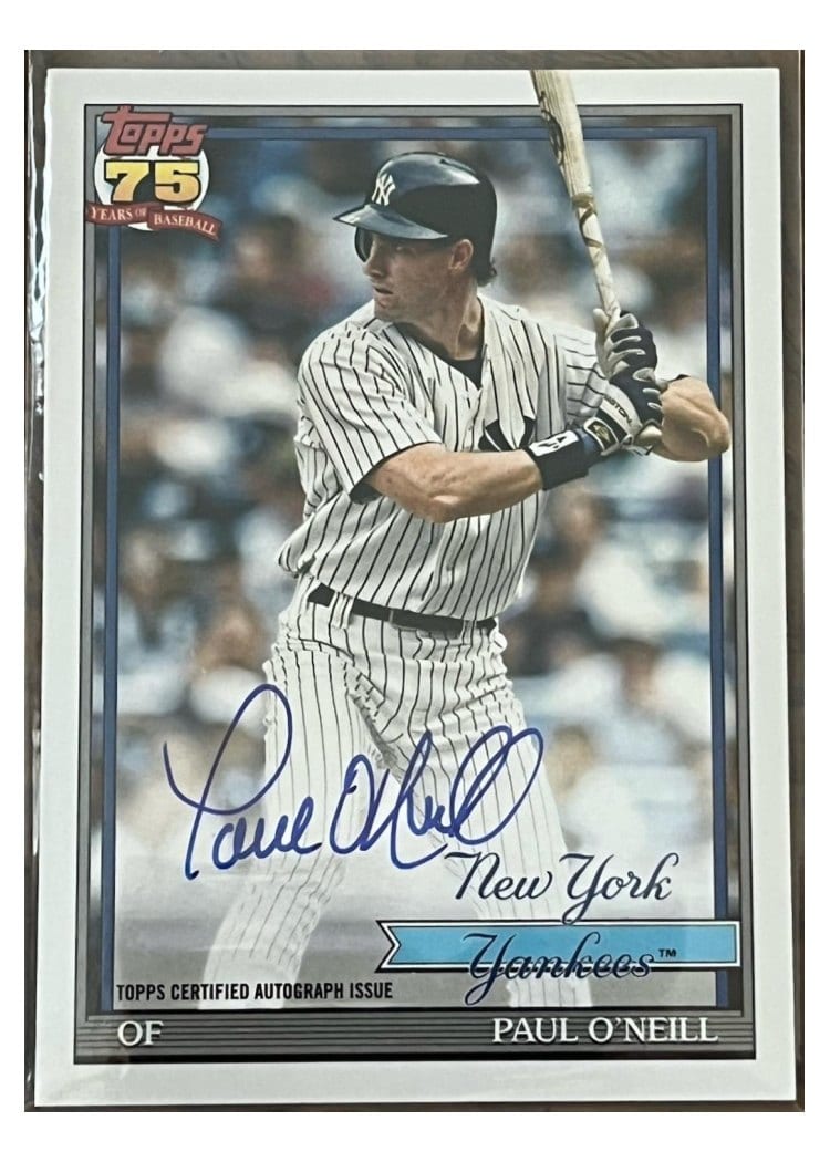2026 Topps 1991 Topps Autographs Paul O'neill #91A-PO card