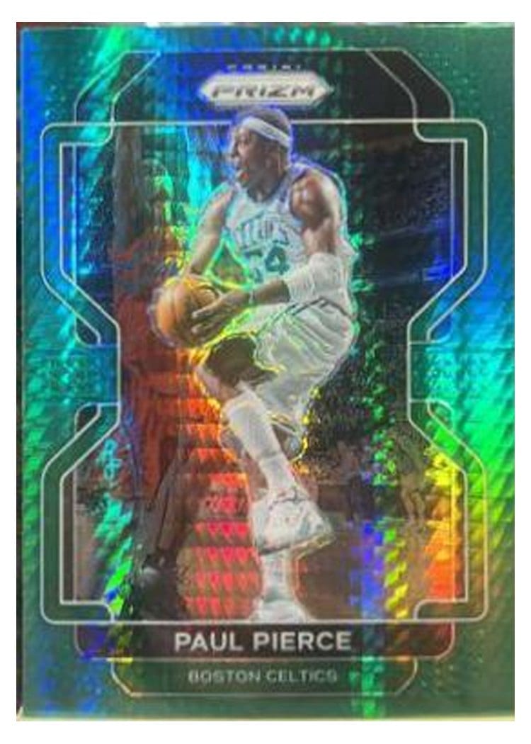 2021-22 Panini Prizm Base Set Paul Pierce Green Hyper Prizm #243 card
