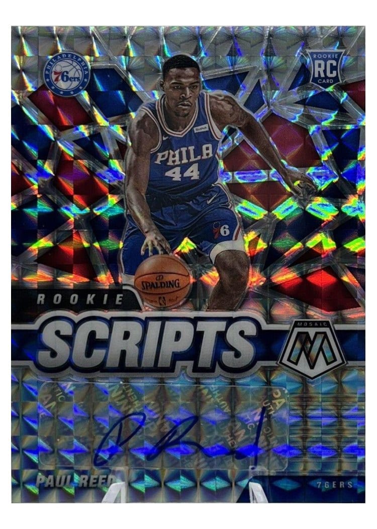 2020-21 Panini Mosaic Rookie Scripts Paul Reed #RS-PRE card
