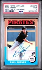 2024 Topps Heritage Real One Autograph Paul Skenes #ROAPS