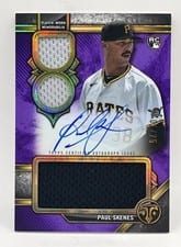 2024 Topps Triple Threads Rookie Autographed Relics Paul Skenes #RAR-PS card