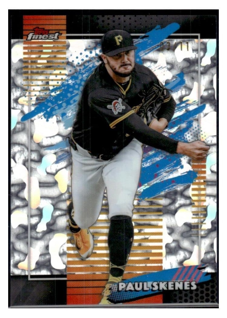 2026 Topps Finest Paul Skenes Molten Mercury Refractor #110 card
