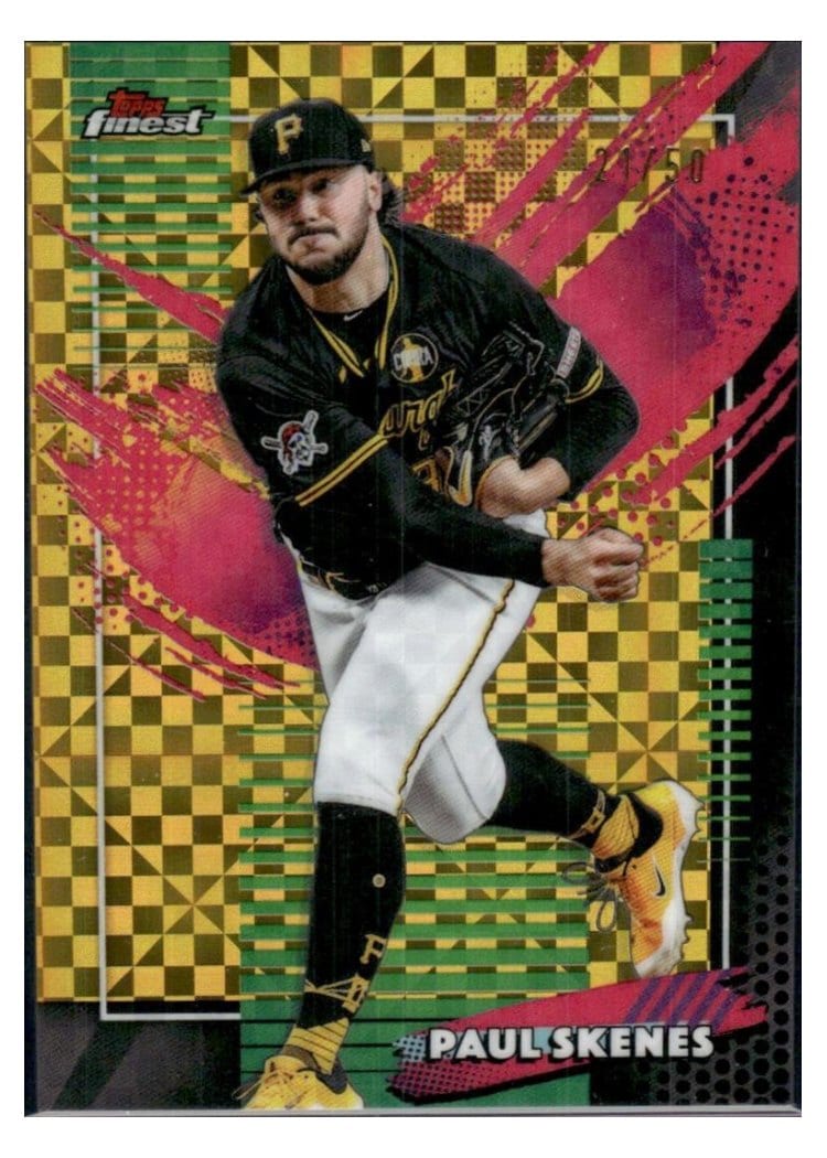 2026 Topps Finest Paul Skenes Gold Refractor #210 card