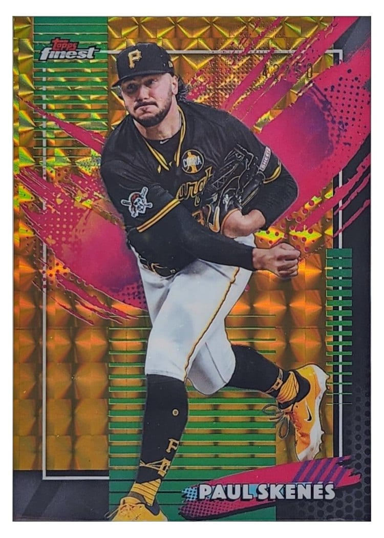 2026 Topps Finest Paul Skenes Gold Geometric Refractor #210 card
