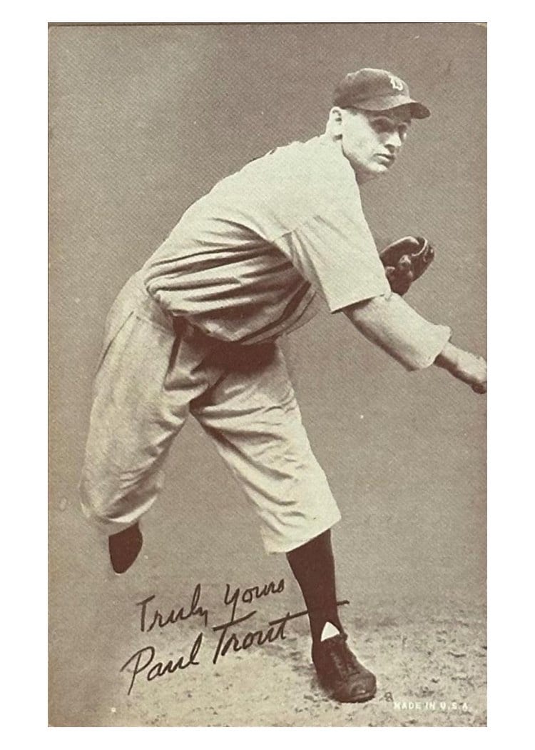 1939 Exhibits Salutation Paul Trout card