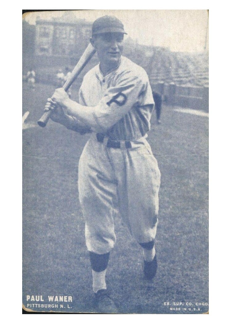 1928 Exhibits Paul Waner card
