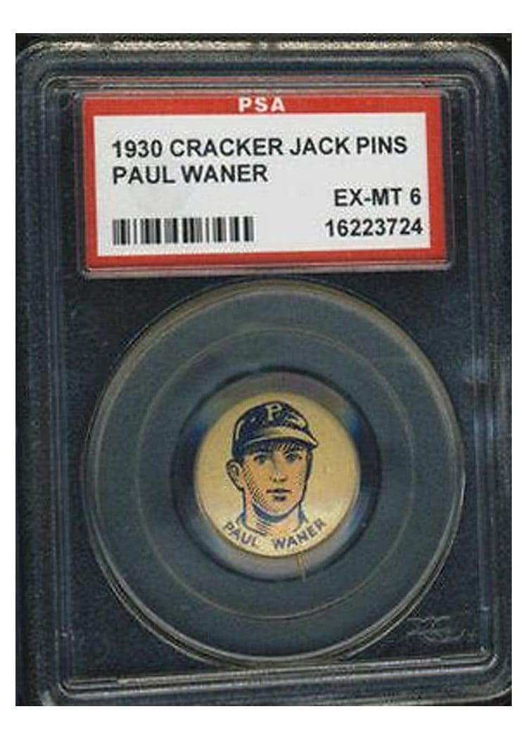 1930 Cracker Jack Pins Paul Waner card