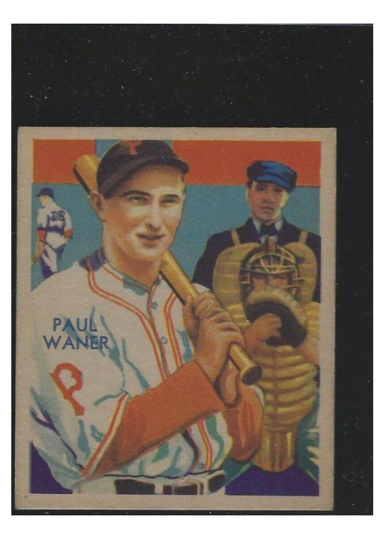 1935 Diamond Stars Paul Waner Green Back #83 card