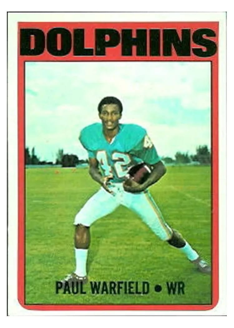 1972 Topps Paul Warfield #167 card